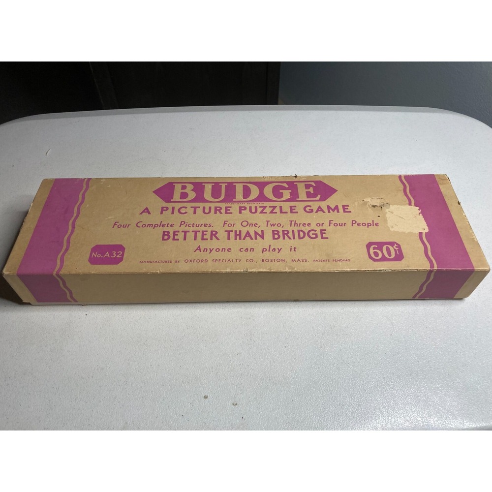 Vintage BUDGE A Picture Puzzle Game Oxford Specialty Games Co Read Description